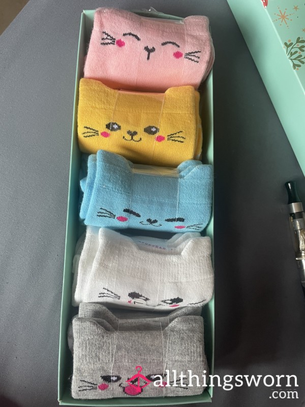 Cute Cat Socks Pick Your Colour