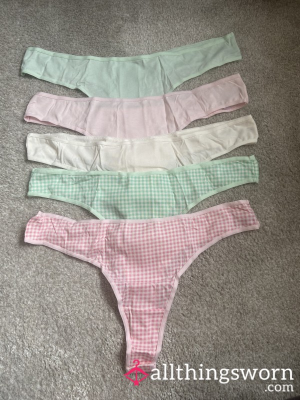 Cute Cotton School Girl Thongs