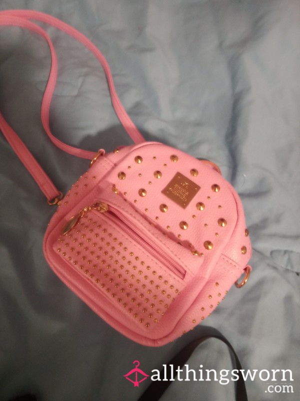 Cute Handbag Pink Studs