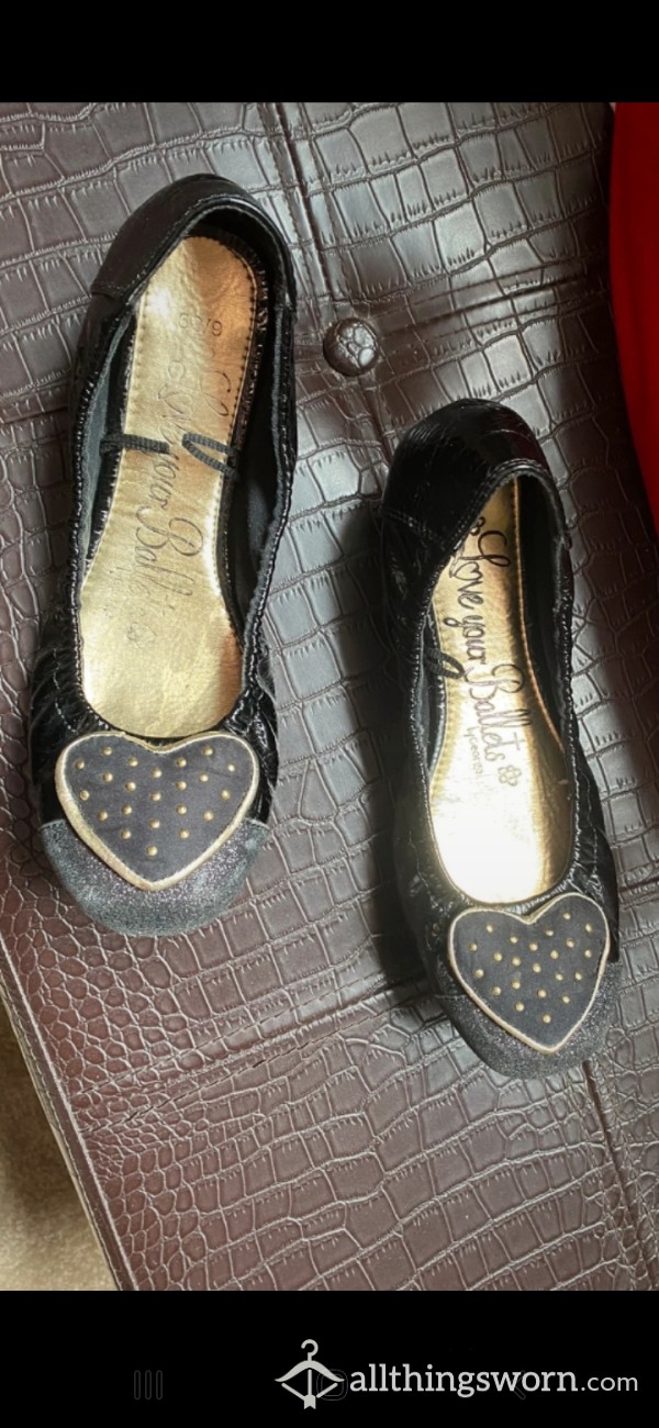 Cute Heart Ballet Flats