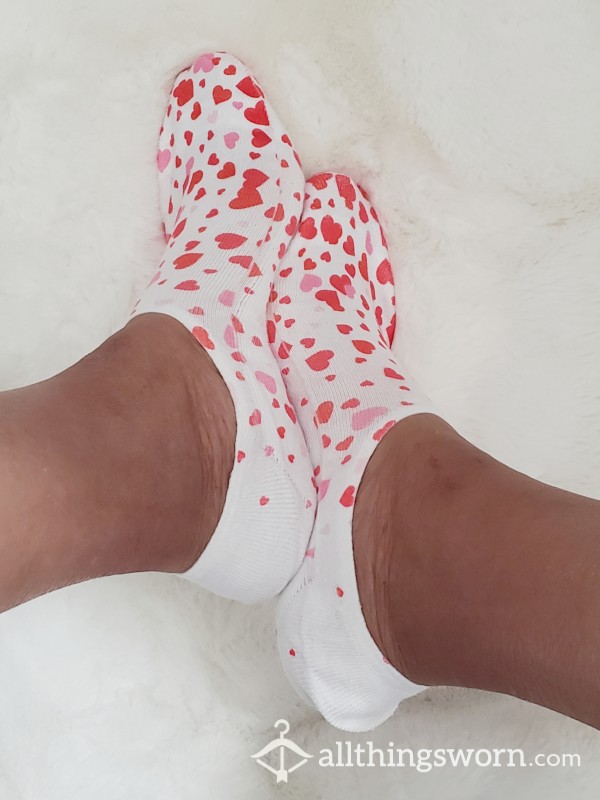 Cute Hearts No Show Socks – Pelo Workout