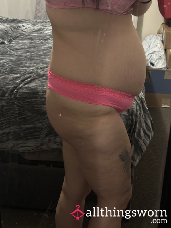 Cute Hot Pink Thongs, Pregnant Wet Pu**y