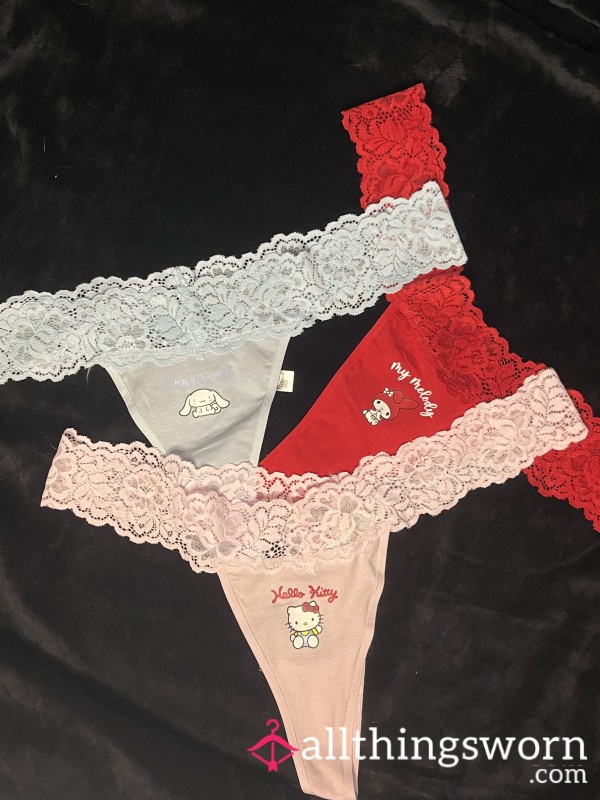 Cute Lace Hello Kitty/my Melody Thong