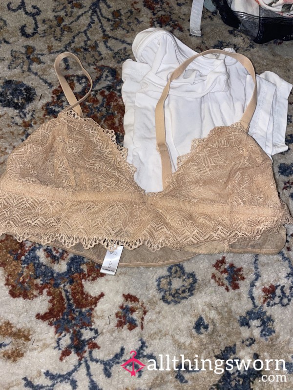 Cute Lace Nude S**y Worn Bra