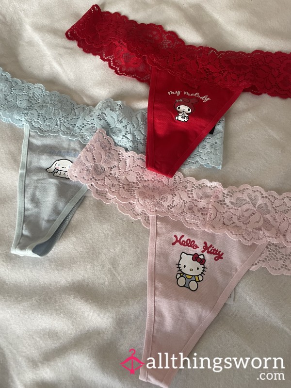 Cute Lacy Hello Kitty Thong