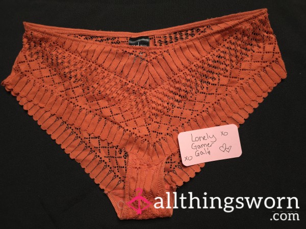 Cute Orange Lace Panties.