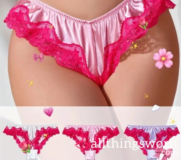 Cute Panties Lace And Soft Polyester Fabric Size 12/14