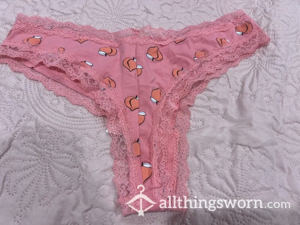 Cute Peach Print Thongs $30aud