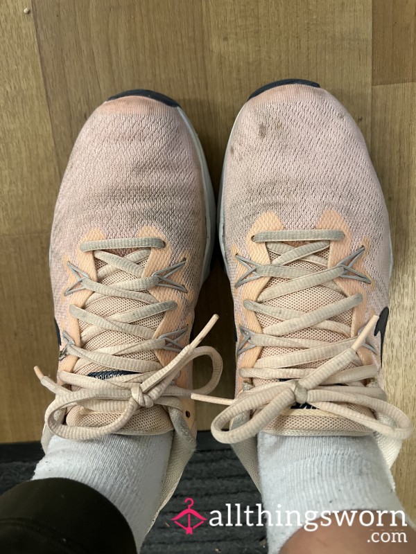 Cute Pink Dirty Nike Shoes