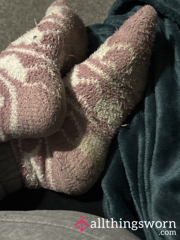 Cute Pink Fluffy Socks