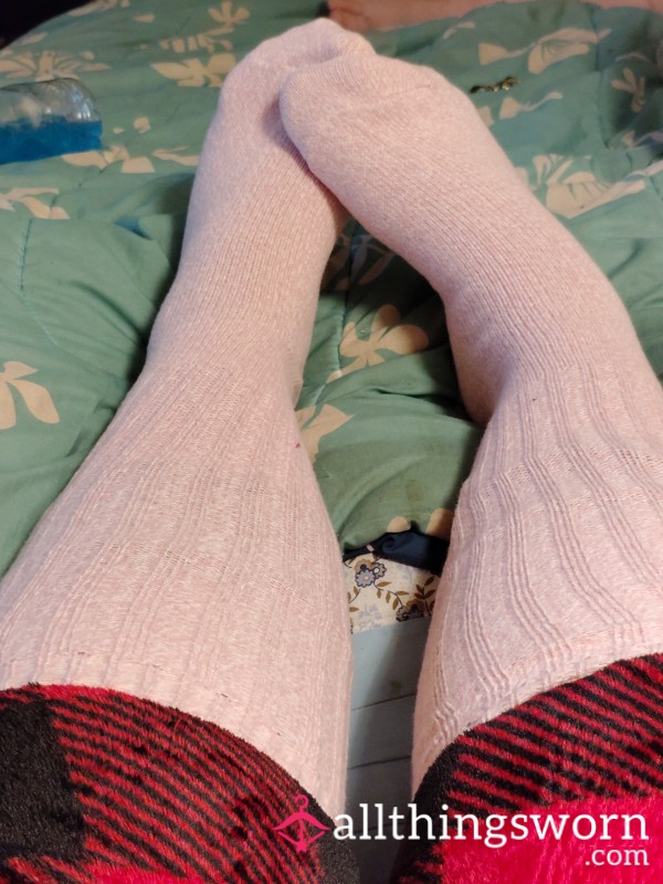 Cute Pink High Socks. Will Wear Them For However Long You Want