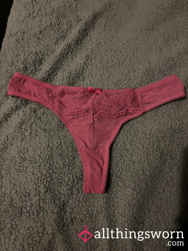 Cute Pink Thongs (worn)