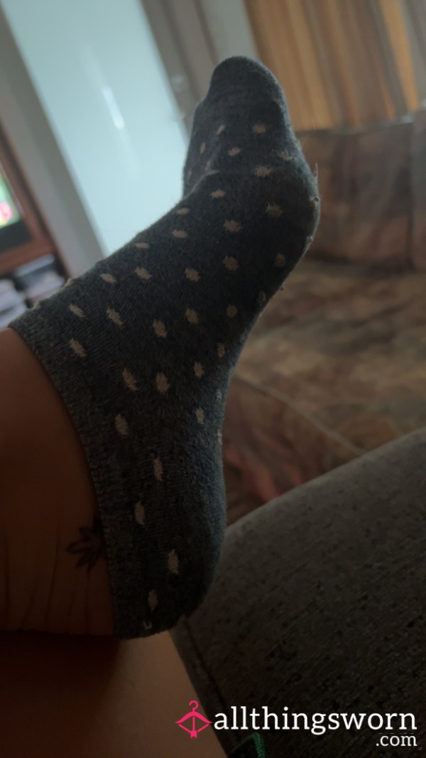 Cute Polka Dot Ankle Socks 🧦💙