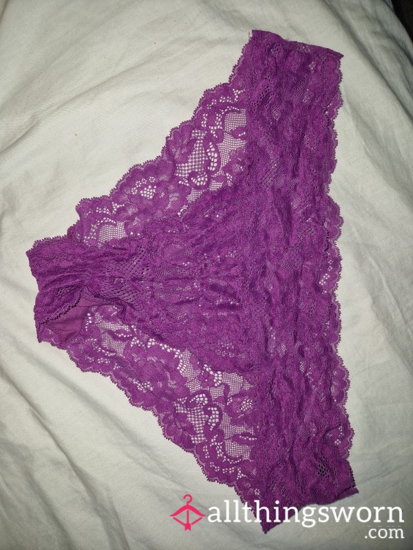 Cute Purple Lace Panties 24 Hour Wear