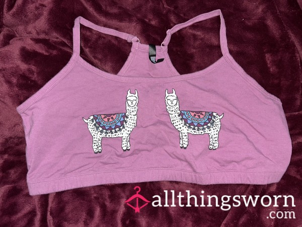 ~CUTE PURPLE LLAMA RACERBACK SLEEPWEAR SPORTS BRA~