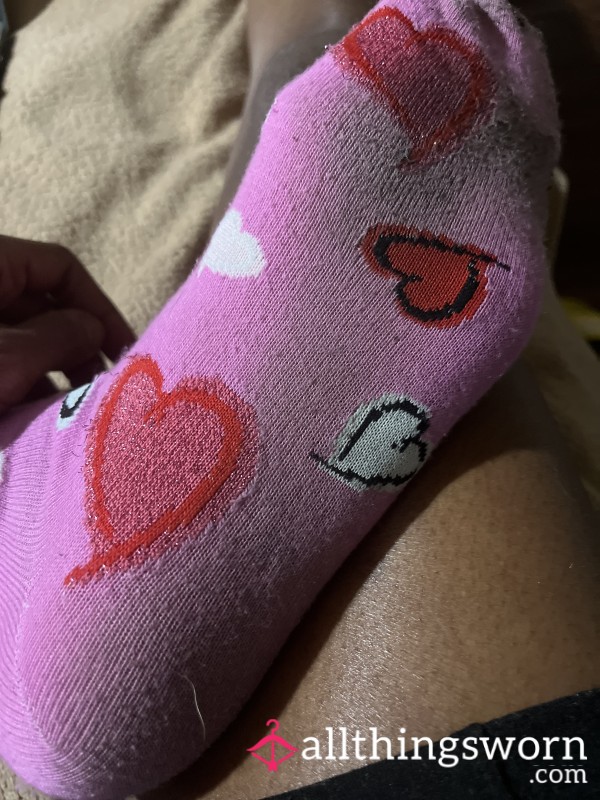 Cute Socks With Pink Hearts