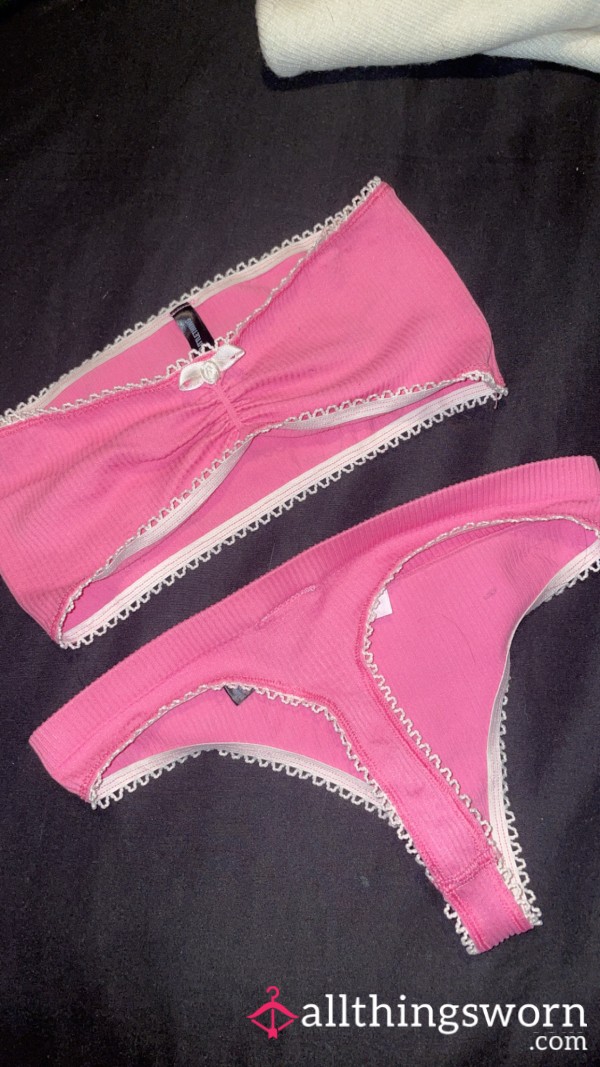 CUTE STINKY  PINK USED LINGERIE