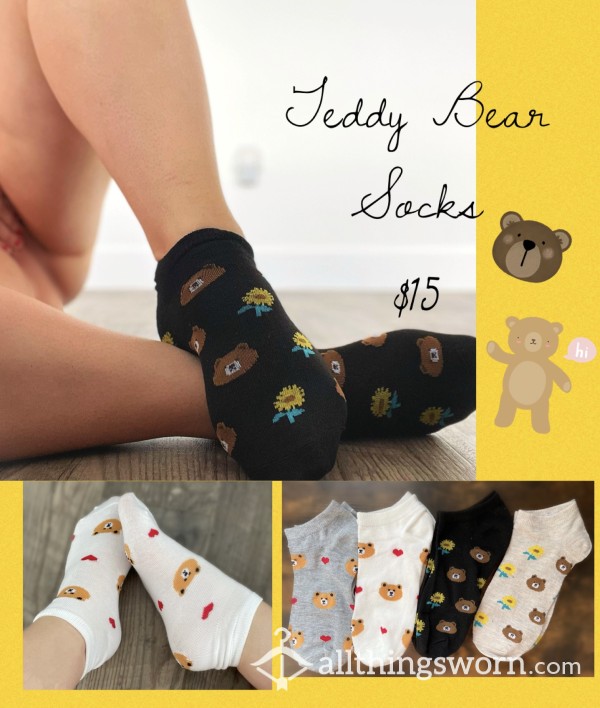 ❤️🌻🐻Cute Teddy Bear Socks🐻🌻❤️