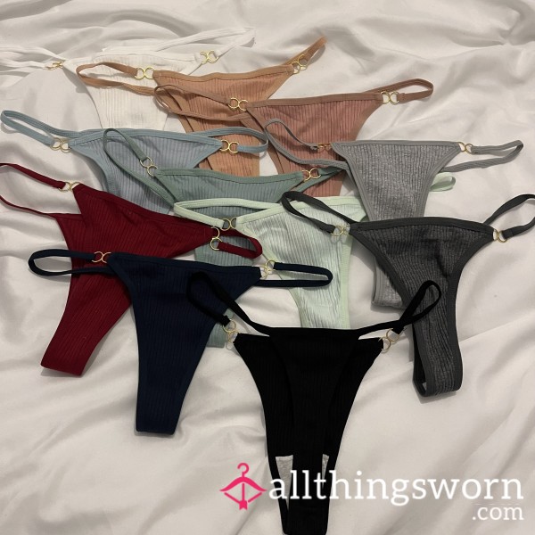 Cute Thongs With Gusset Pocket✨