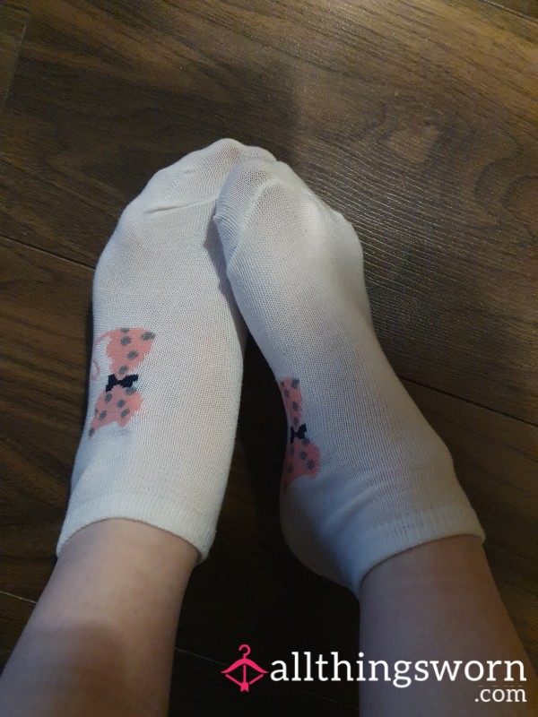 Cute White Cats Ankle Socks