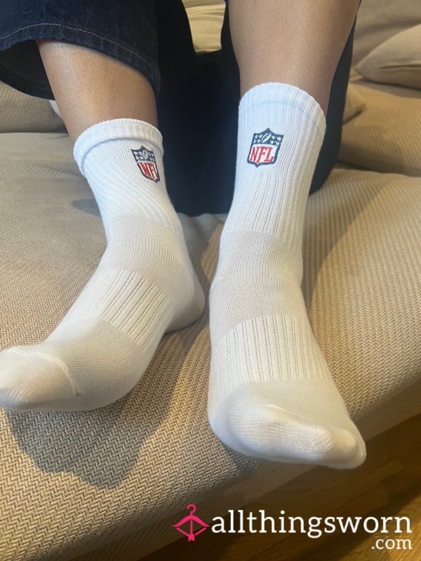 Cute White NFL Socks: Nice And Smelly!