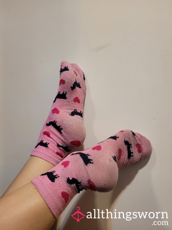 Cute, Worn Pink Socks