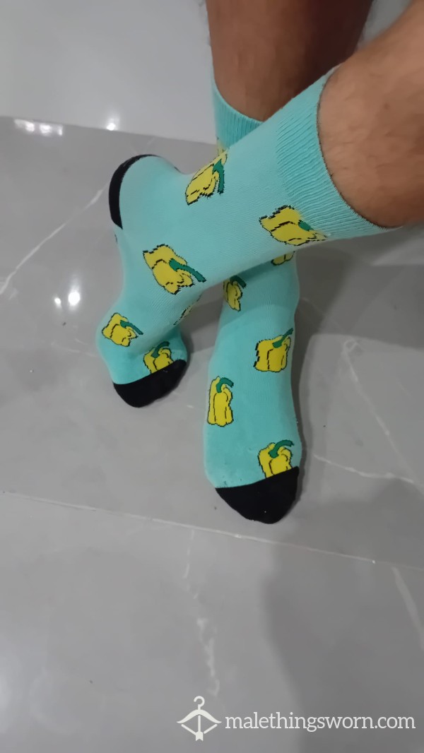 Cute Yellow Peppers Socks By Pedro