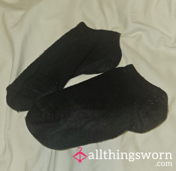 Cutting Up Black Ankle Socks