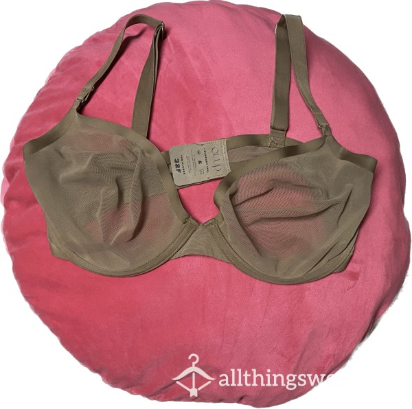 Cuup Brand Nude Mesh Underwire Bra 32F