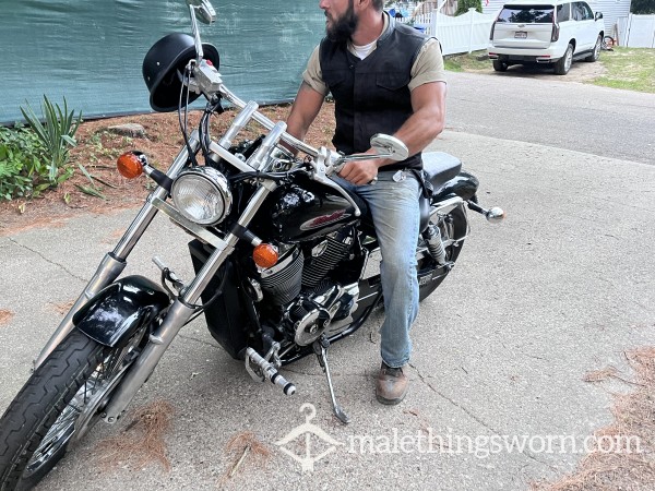 Daddy And His Motorcycle + Face Pics