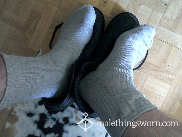 Daddy's Well Worn Grey Work Socks....