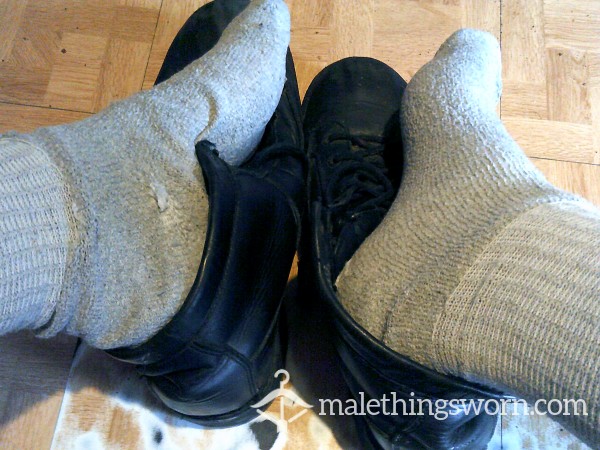 Daddy's Well Worn Used Grey Work Socks