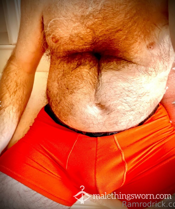 Daddy’s Worn Orange Boxer Briefs - Mesh