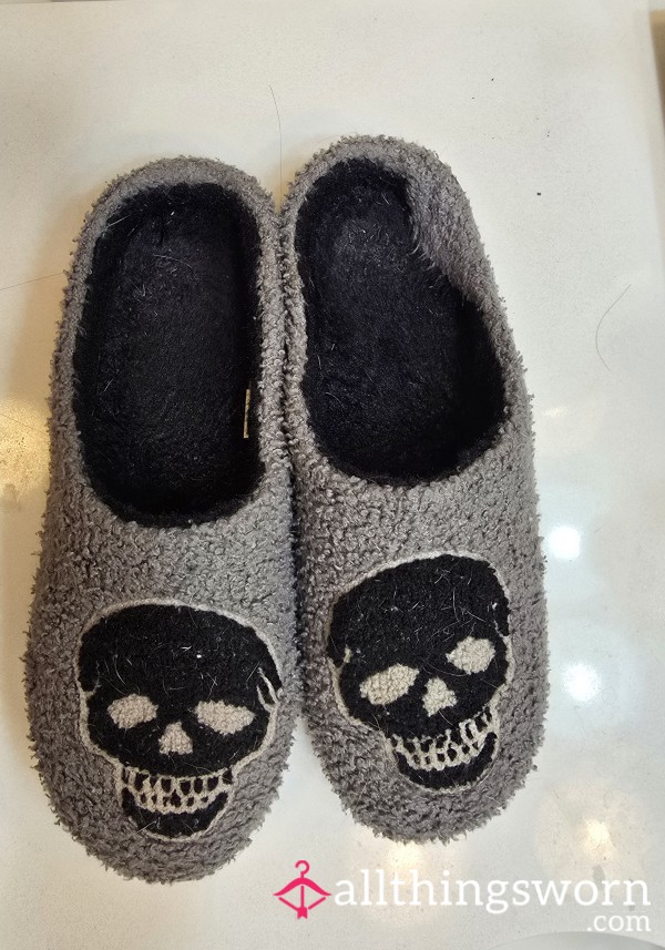 Daily Well Worn Skull Slippers