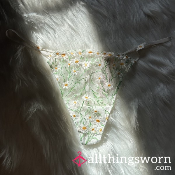 Daisy Embroidery G-String