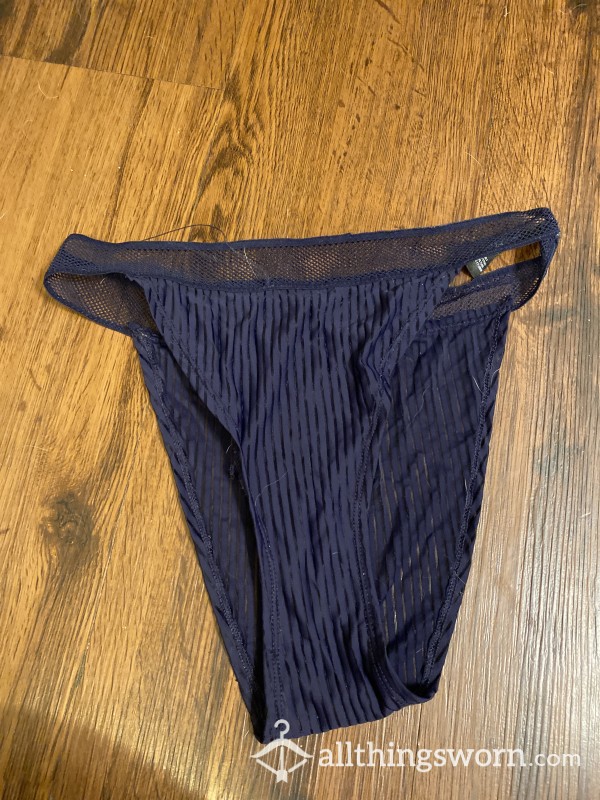 Dark Blue High Waisted Cheeky Panties