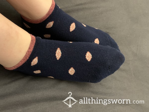 💙Dark Blue Socks With Pattern💙