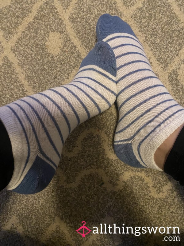 Dark Blue Striped Socks