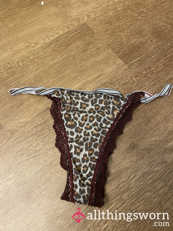 Dark Cheetah Print Thong