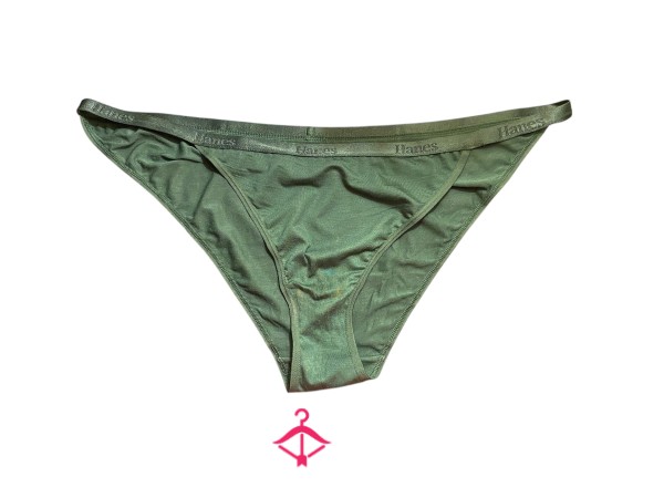 Dark Green Hanes String Bikini Panties Size XXL