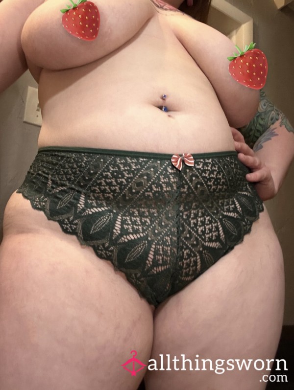 Dark Green Patterned Panty🌲🪴💚