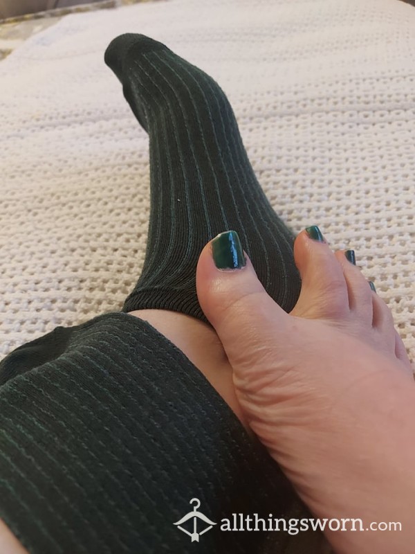 Dark Green Trainer Socks