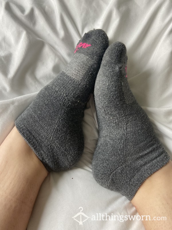 Dark Grey Sweaty Gym Ankle Socks🤍