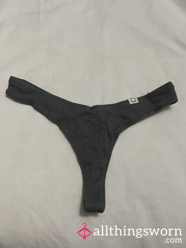 Dark Grey Thong Virgin