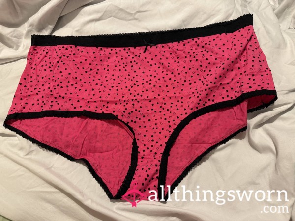 Dark Pink Heart Cotton Fullbacks