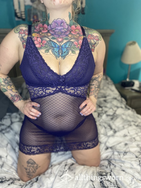 Dark Purple Lace Lingerie