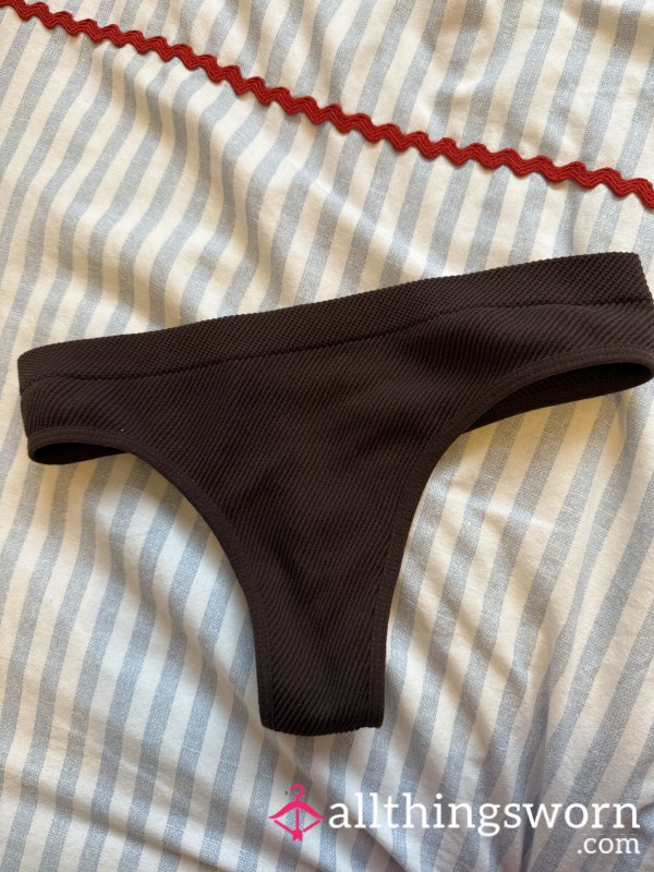 Dark Purple Stretchy Thong