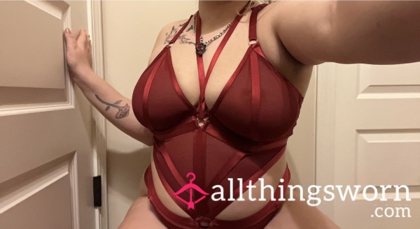 Dark Red Bandage Lingerie