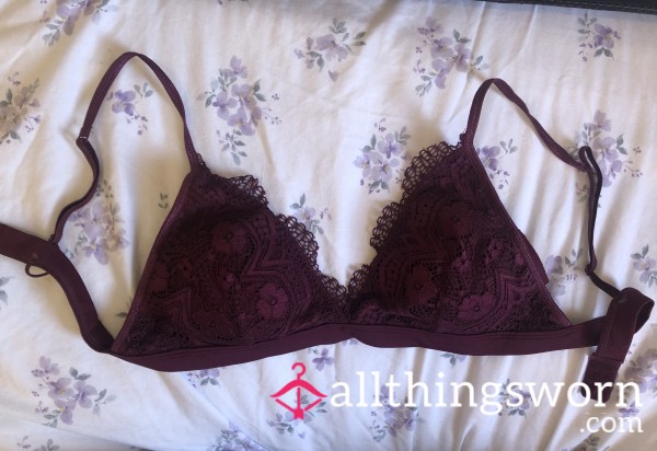 Dark Red Lacy Bra