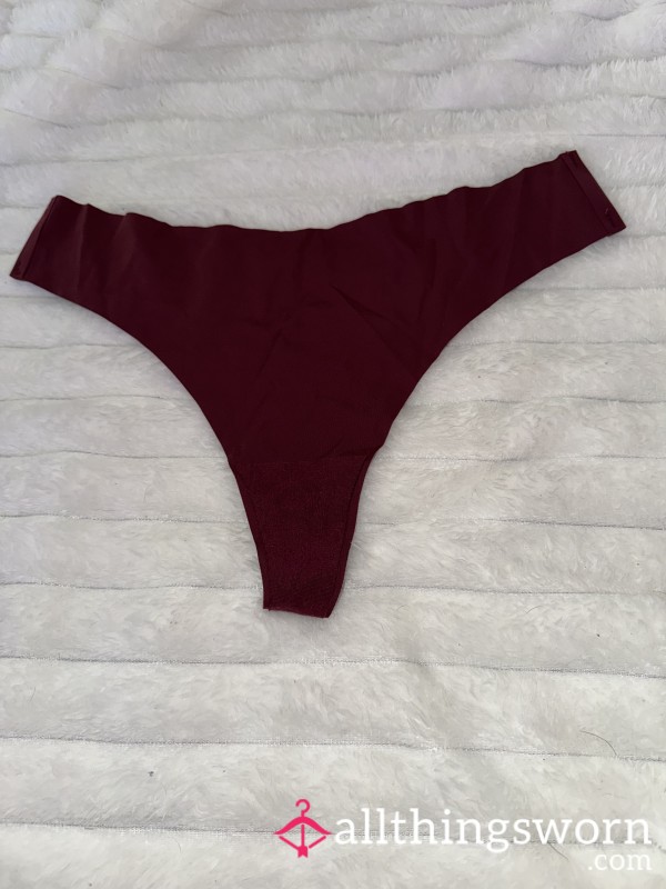 Dark Red Nylon Thong